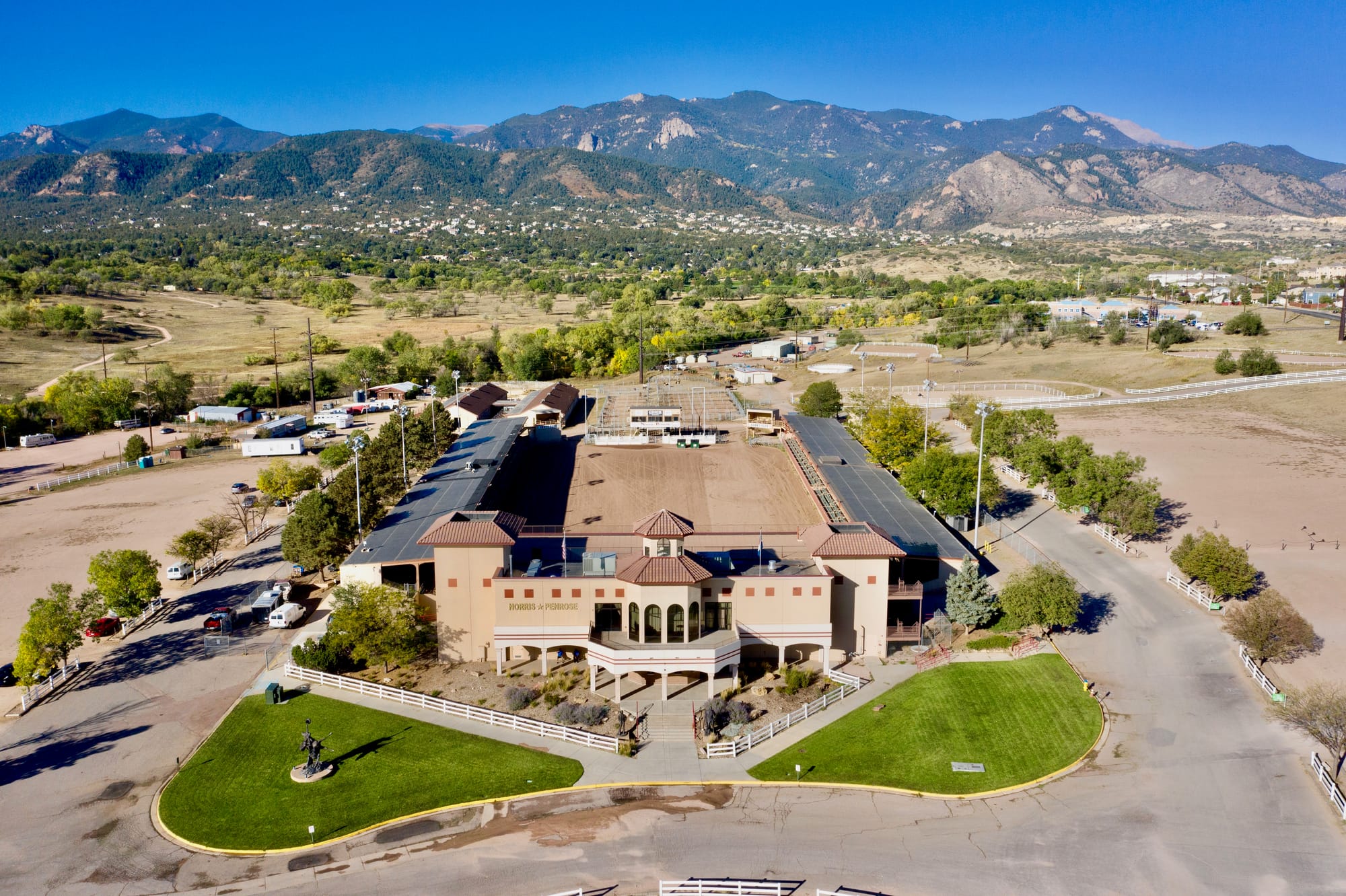 Norris Penrose Event Center daytime aerial — Colorado Springs